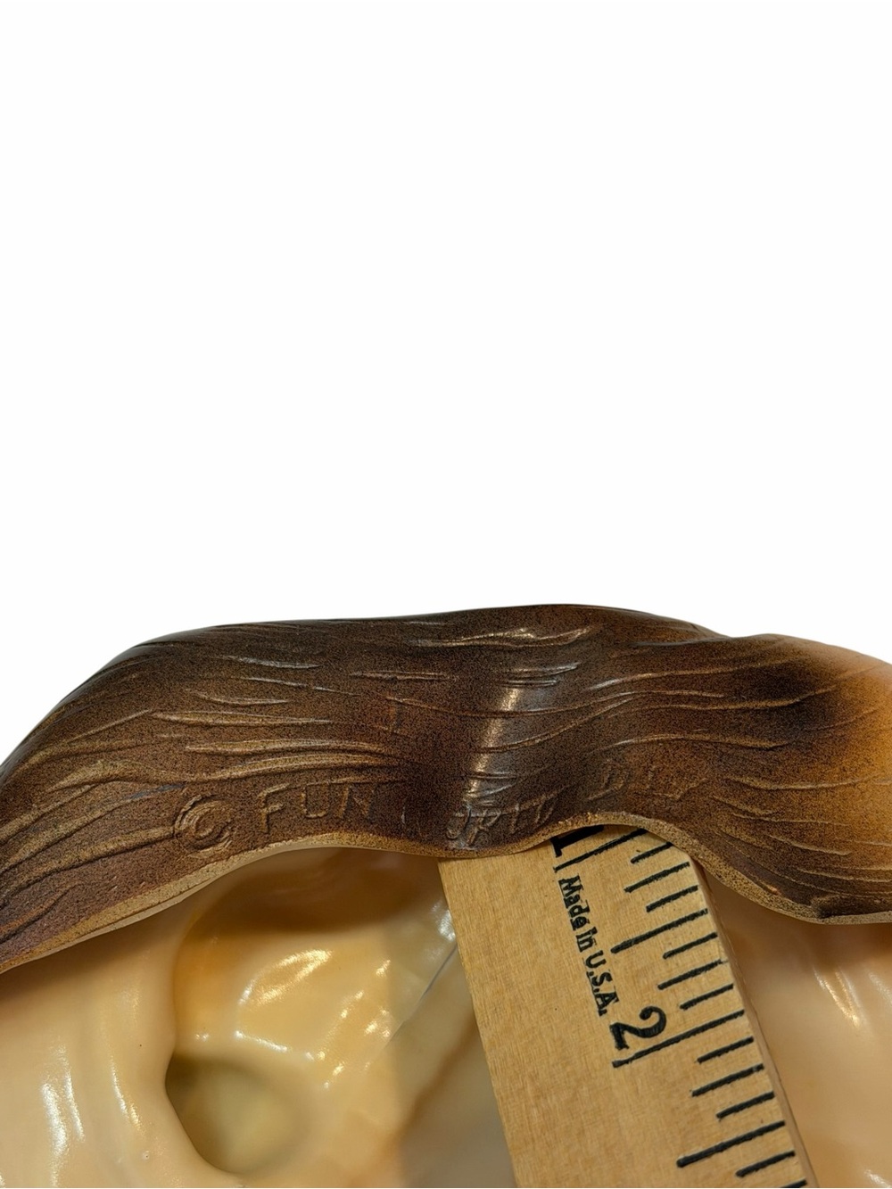 Vtg Fun World Rubber Gangster Mask Halloween Bruised Face Cigar Realistic Prop - Picture 5 of 6